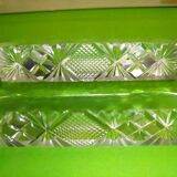 Set of 12 carved crystal knives art deco Steinach hut