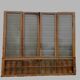 Set of four solid oak partition doors, 20th century
