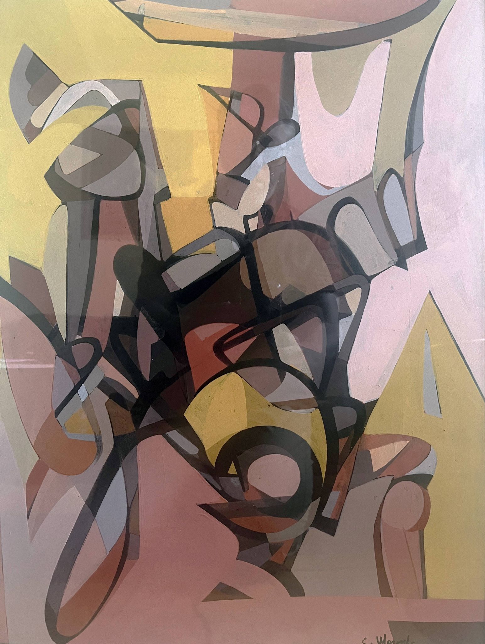 Tableau Abstraction Carlo MARANGIO (né en 1936)