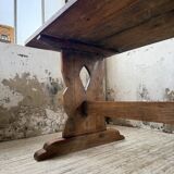 Monastery-style farmhouse table, pine, 210cm