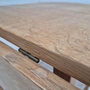 1970s, Danish foldable side table, solid oak wood, original condition.