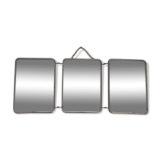 Triptych barber mirror 50x26cm