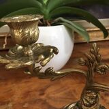 Two-pointed bronze chandelier