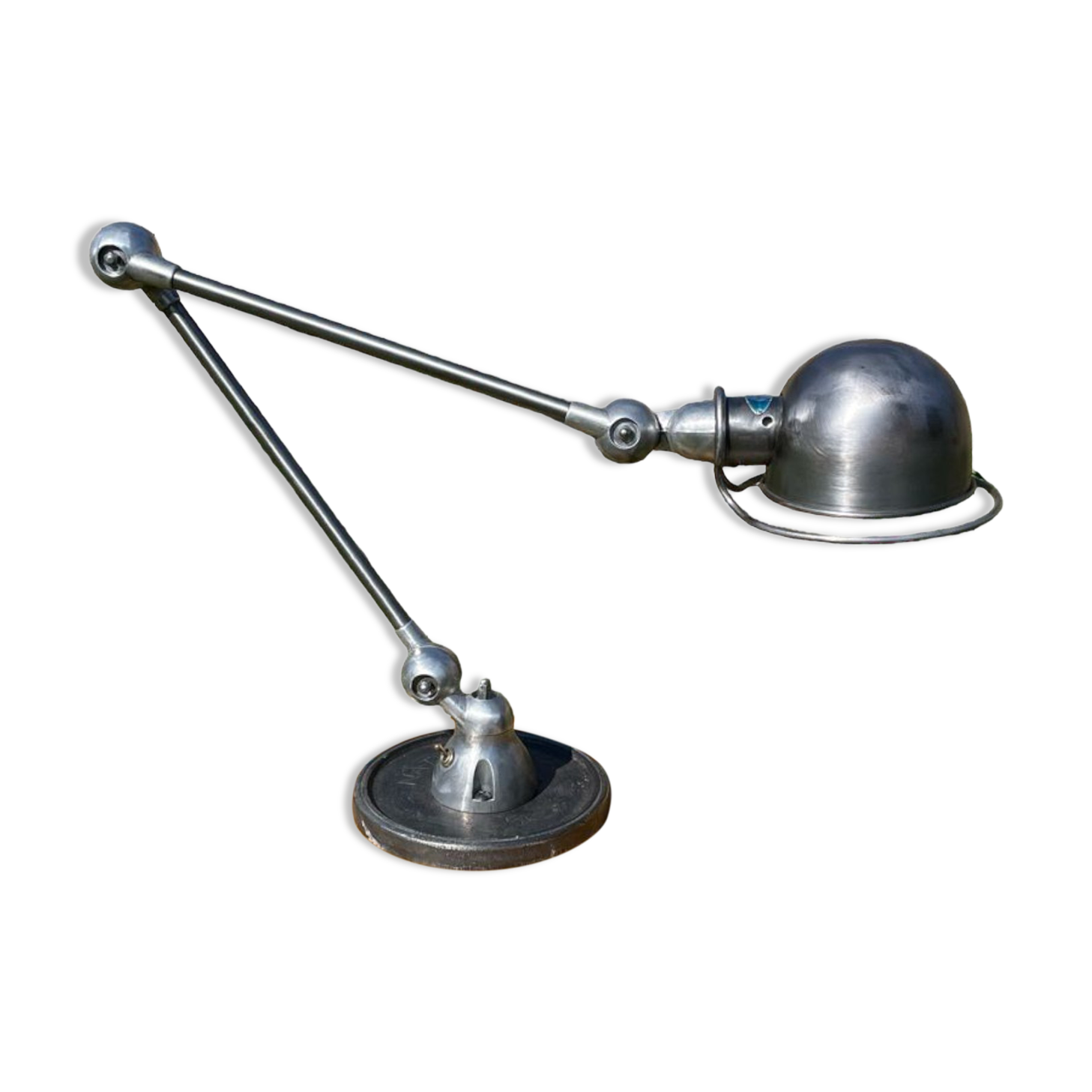 Vintage Jielde lamp on base.