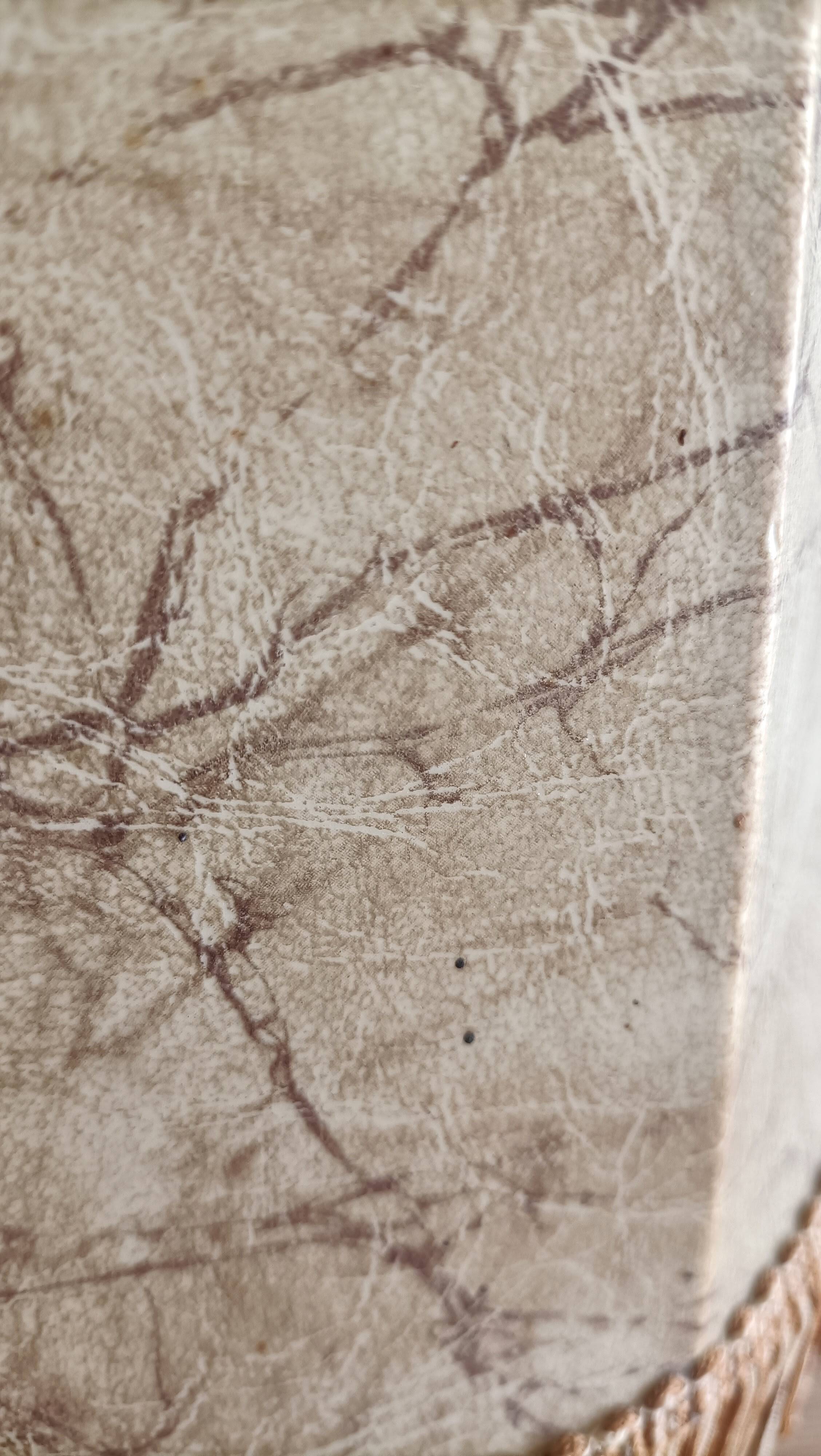 Vintage Italian table lamp in turned wood and leather lampshade