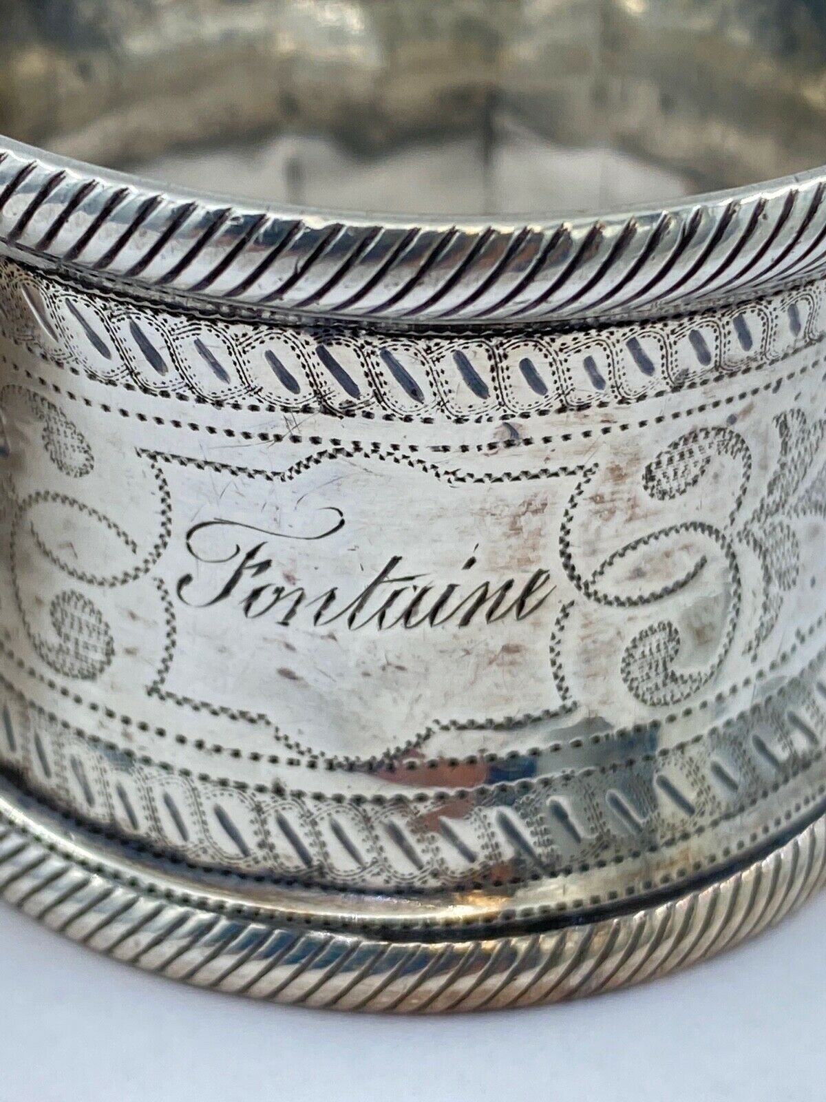Two rounds of fine nineteenth silver towels louis xvi minerve style