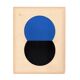 Collage on old paper - LOKI - Blue and black - signed eawy