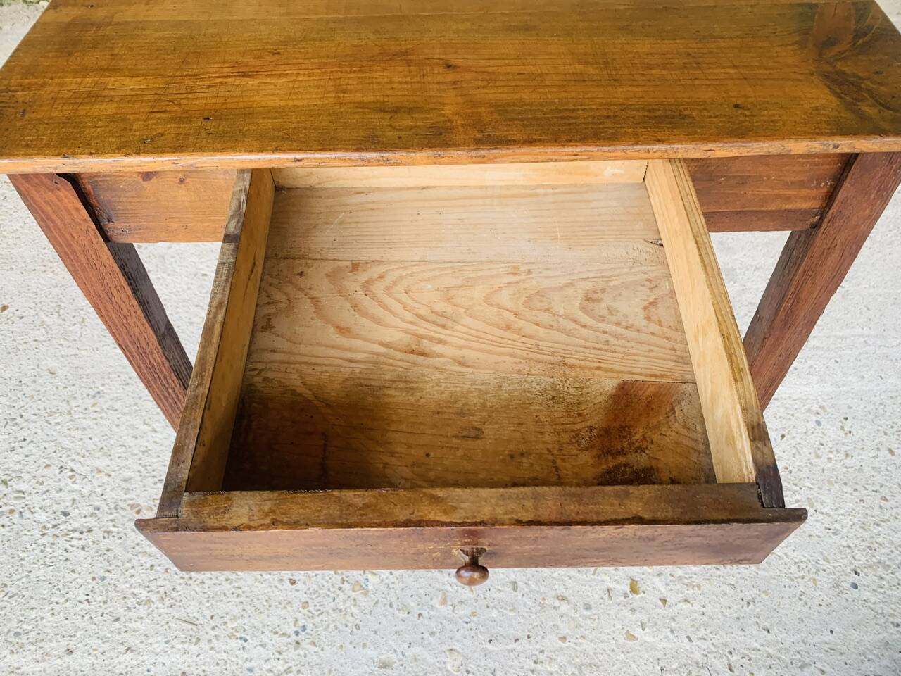 Wooden farmhouse console, circa 40's/50's