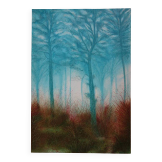 Daniel Gallais: Aurora Japan, original signed lithograph