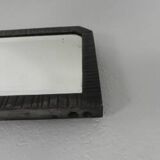 Art Deco mirror with faceted cut glass in a steel frame, 1930s