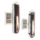 Set of chrome wall lamps in the style of Sciolari