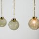 Set of Three Glass Pendants by Kamenicky Senov, 1970s
