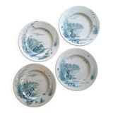 4 assiettes Gien modèle Canards