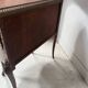 Half-moon commode in Louis XV style with cube marquetry from the 20th century.