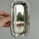 Antique silver-plated stainless steel butter dish