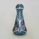 Art nouveau vase signed h gillieron floral decoration in earthenware