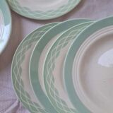 6 old plates Faience and semi-porcelain