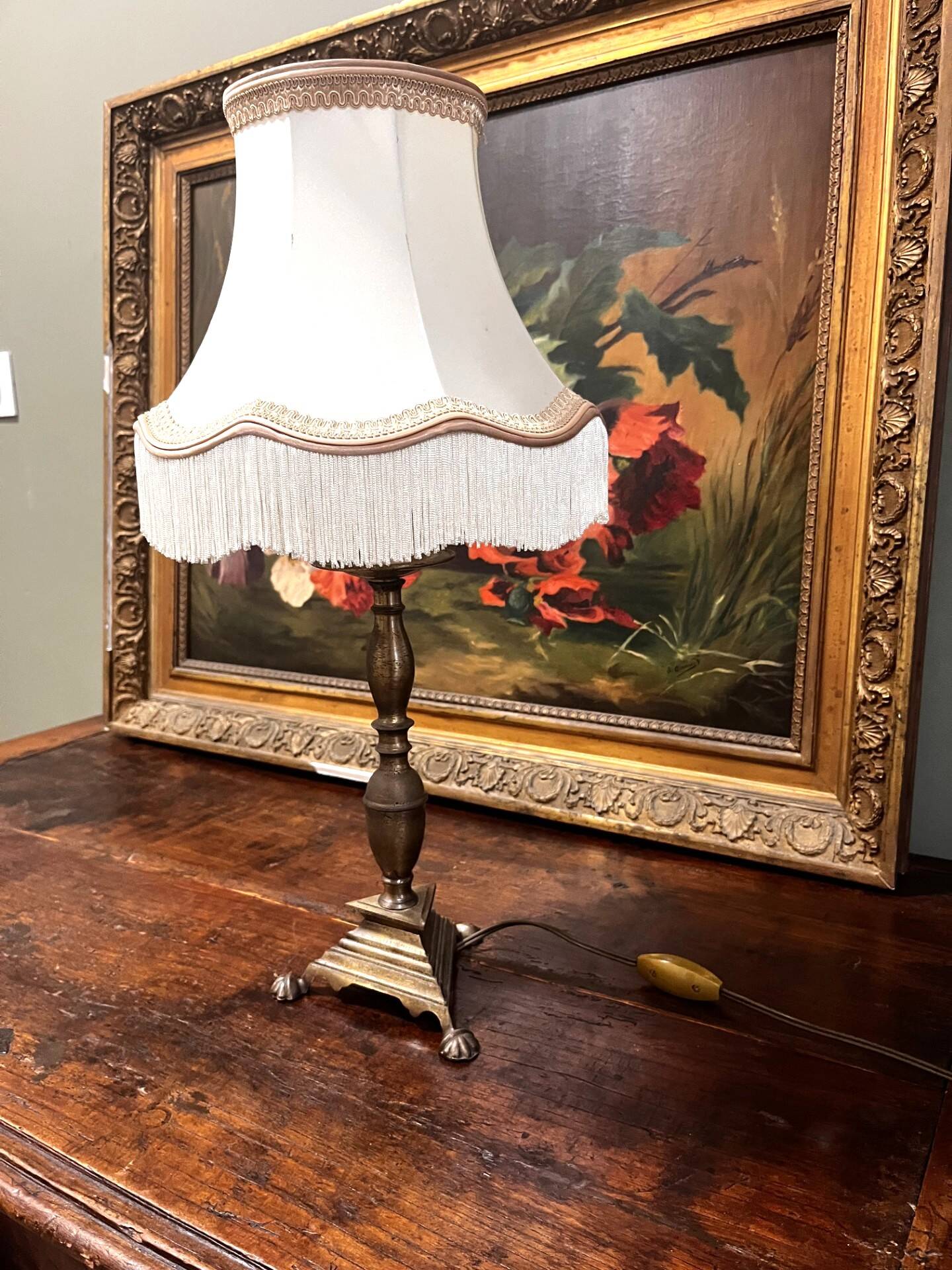 Antique brass lamp