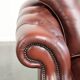 Brown cow leather Chesterfield armchair in a unique design