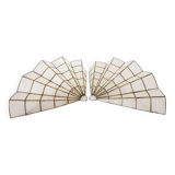 Pair of mother-of-pearl fan-shaped sconces