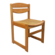 Chaise traîneau vintage en bois de hêtre et cannage des années 70 80