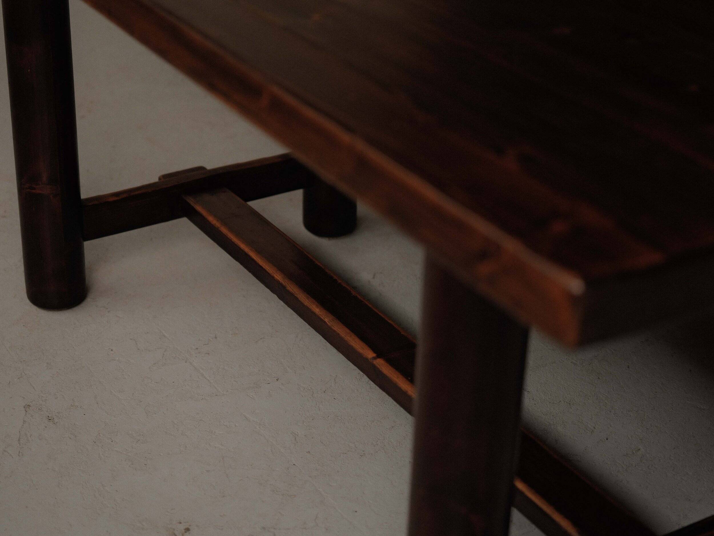 Modernist solid pine table, 1960s