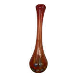 Red speckled blown soliflore vase