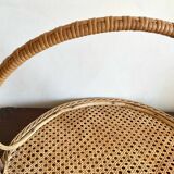 Wicker and cane tray