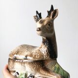 Michel Caugant Terrine deer deer ceramic earthenware vintage