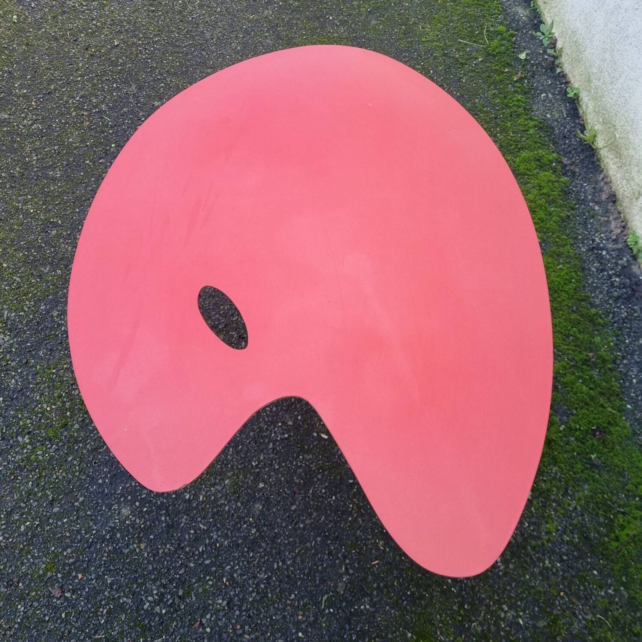 Table formica palette de peintre de 1970