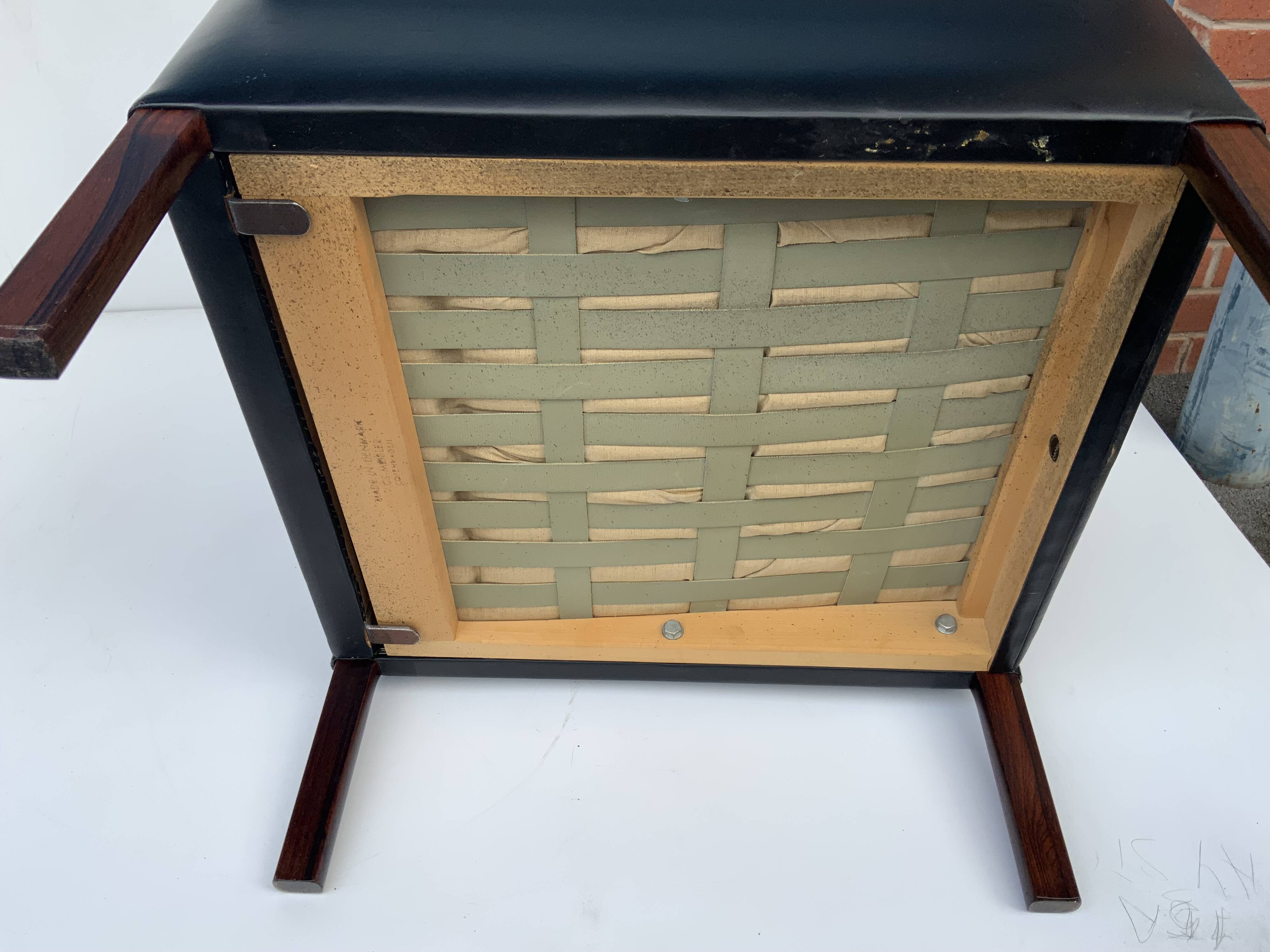 Vintage Retro Danish High Back Armchair Designed by H.Olsen Denmark 1960s