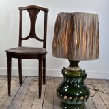 Vintage 1960s shaded green ceramic lamp