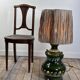 Vintage 1960s shaded green ceramic lamp