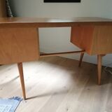 60s desk with compass feet