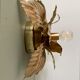 Vintage wall lamp golden leaves