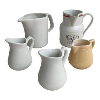 Lot 5 bistro style service pitchers