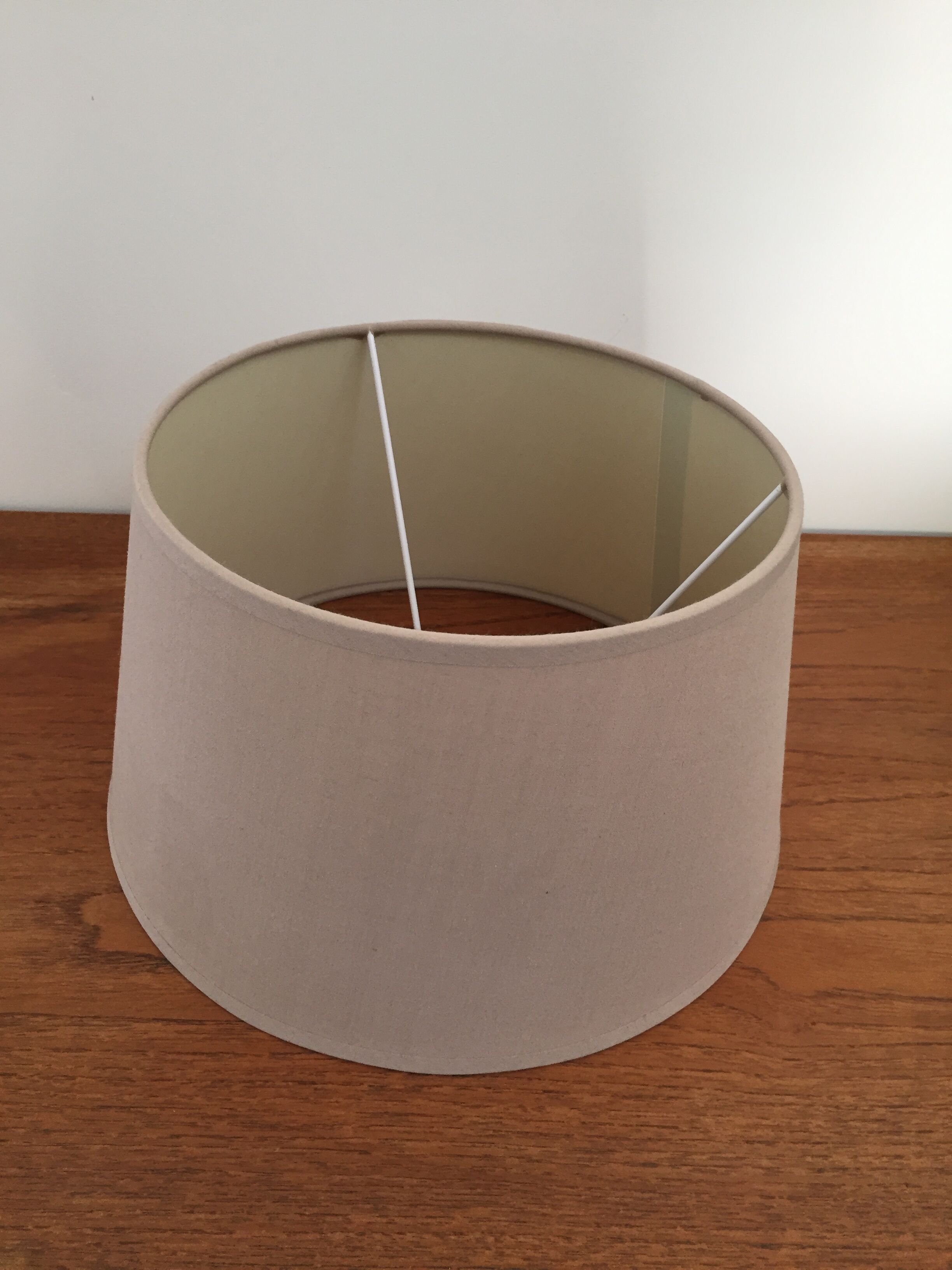 Lampe de marine tripode bois et métal argent