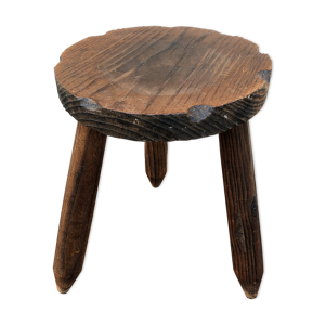 Tabouret vintage, tabouret bois,