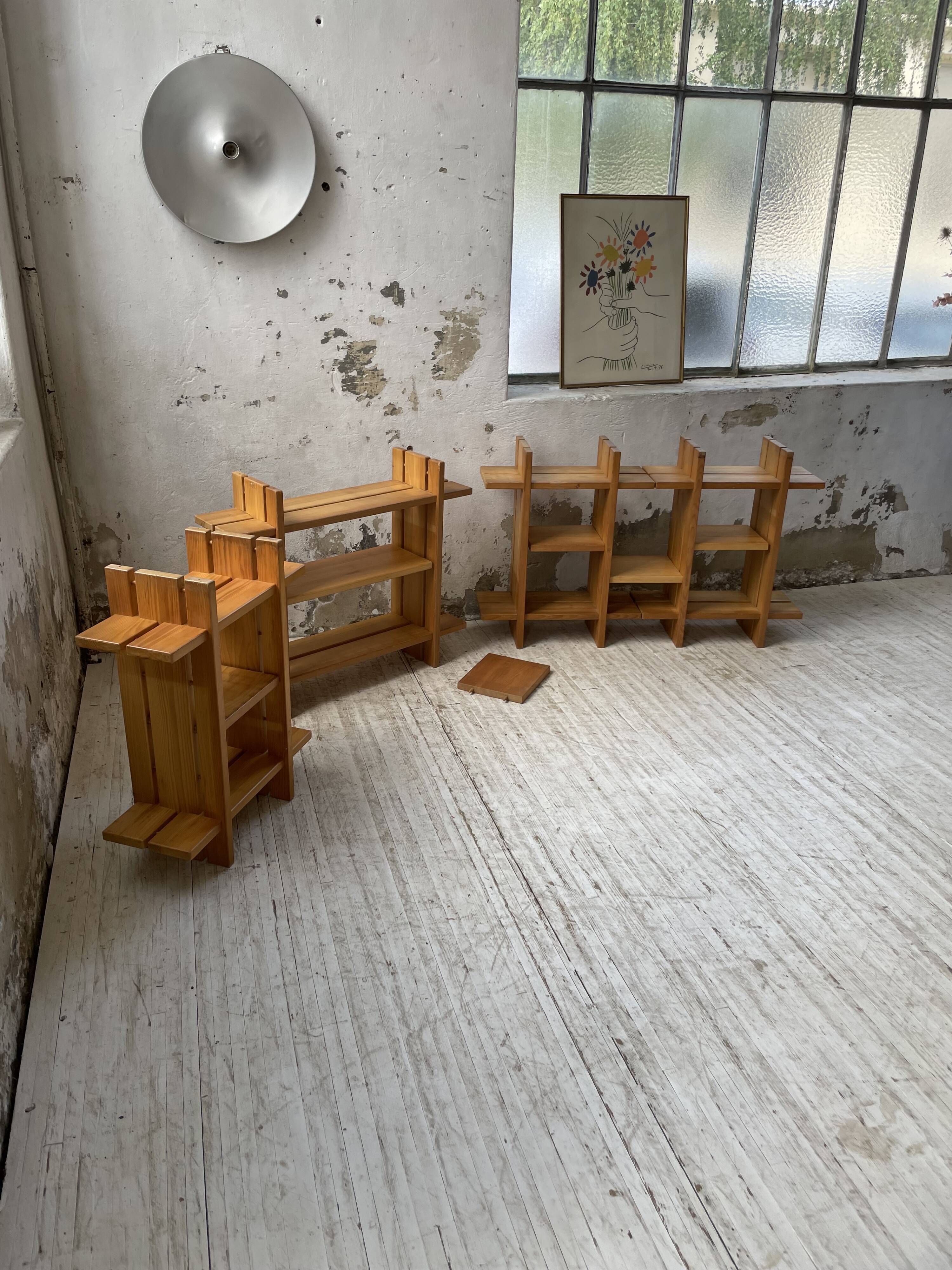 4 solid elm shelves Maison Regain