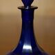 Carafe à Sherry et Verres en Verre Bleu Bristol Antique
