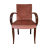 Pink velvet  armchair