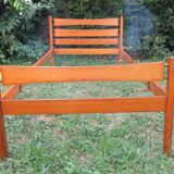 lit une personne en chêne blond années 50-60