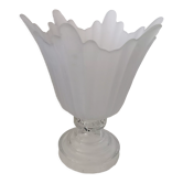 Art deco vase corolla in sandblasted glass