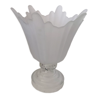 Art deco vase corolla in sandblasted glass