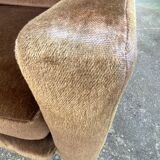 Pair of vintage brown armchairs circa 1970