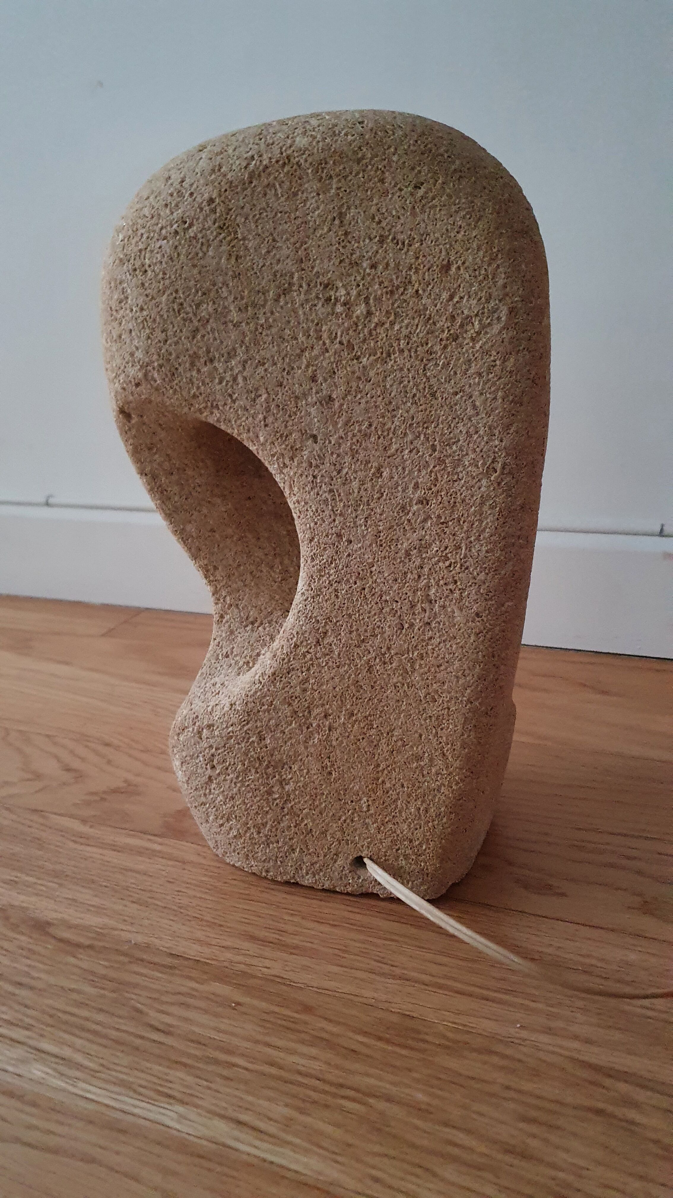 Natural stone sculpture lamp