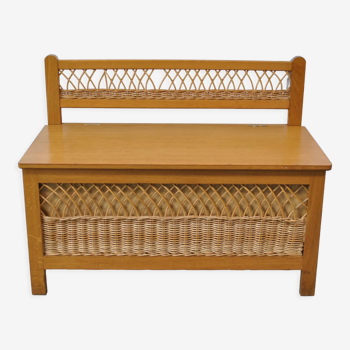 Rattan chest bench 1970