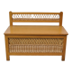 Banc coffre en rotin 1970