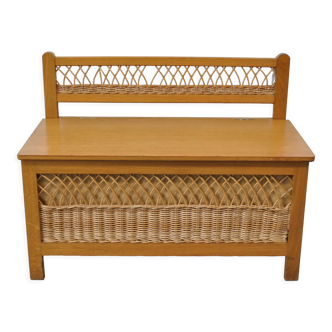 Rattan chest bench 1970