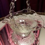 Transparent and translucent glass basket